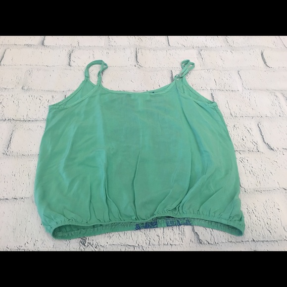 Kirra Turquoise Green Embroidered Crop - Picture 5 of 7